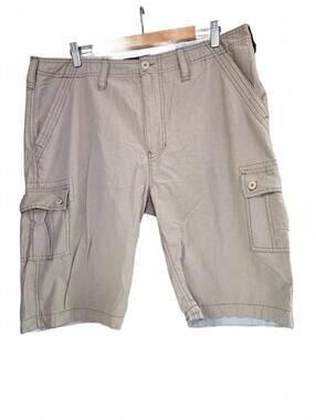 Wear First Men's Cargo Shorts Size 38 Khaki Cotton Nylon Blend
